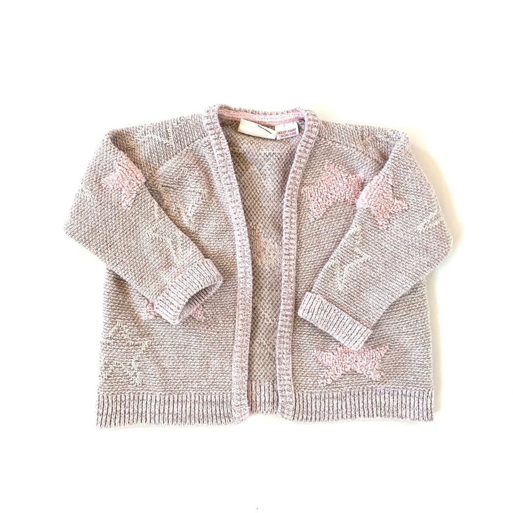 Zara Baby Girl Star Cardigan Sweater